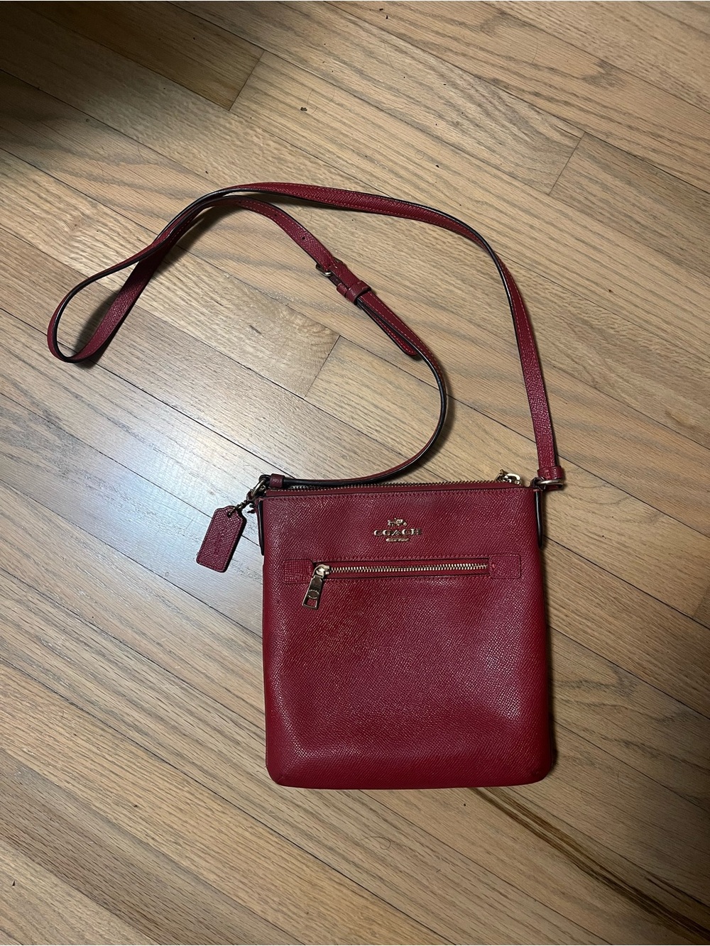 Red Coach Mini Rowan File Bag
